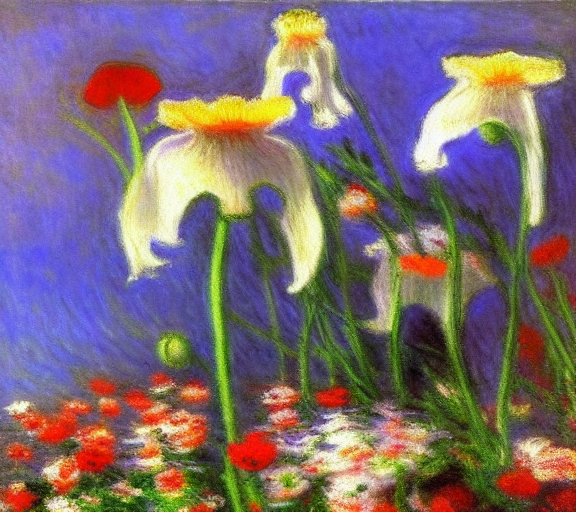 Opium poppies & shrooms  by Claude Monet