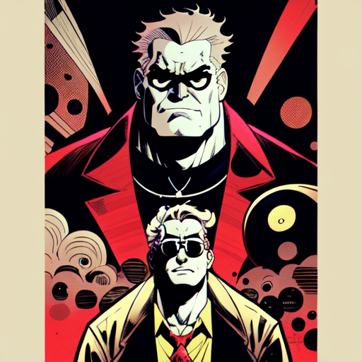 Daddy Anime, centered, Pablo olivera, smooth lines, graphic novel, comic art, trending on artstation ((Mike Mignola)) with style of (Jack Kirby)