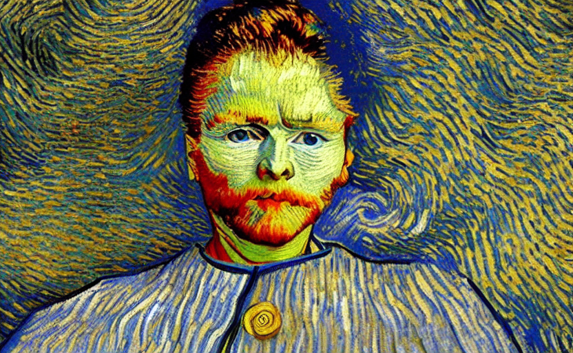 face, painted by Van Gogh