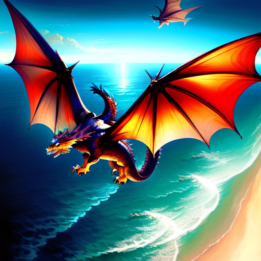 Dragon soaring over ocean, centered, Dragon, fantasy, (Greg Rutkowski), (Marc Simonetti), (Frank Frazetta), (Artgerm) with style of (Greg Rutkowski)