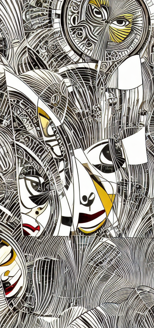 Smiley face Art Deco