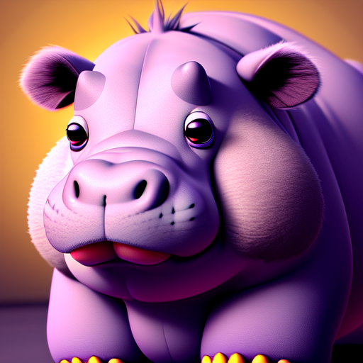 Cute hippo, cute and adorable, long fuzzy fur, Pixar render, unreal engine cinematic smooth, intricate detail, cinematic, 8k, HD with style of