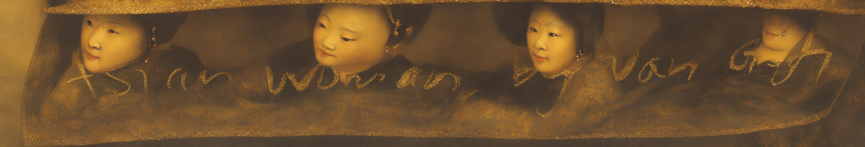 Asian woman, painted by Rembrandt