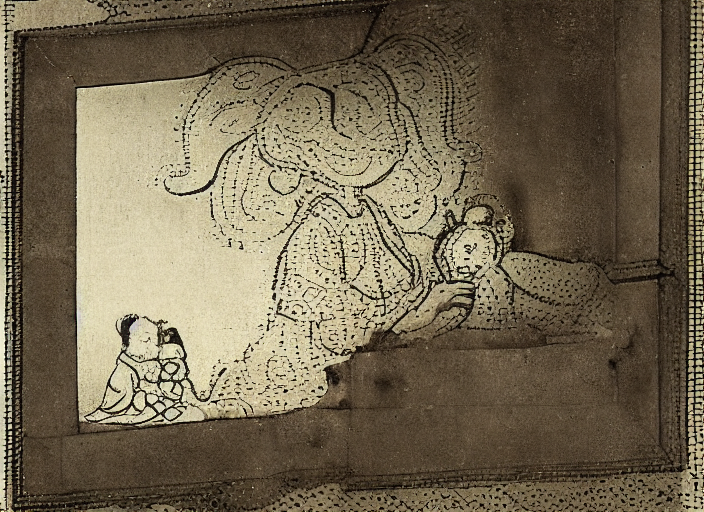 Little girl and cat by da Vinci