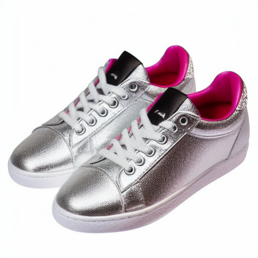 coquette daintysneakers in silver and with white trims