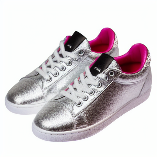 coquette daintysneakers in silver and with white trims coquette daintysneakers in silver and with white trims