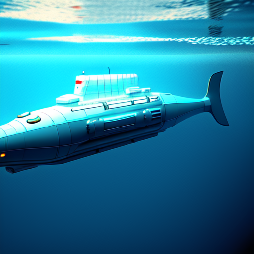 Futuristic underwater submarines, centered, 8k, HD with style of