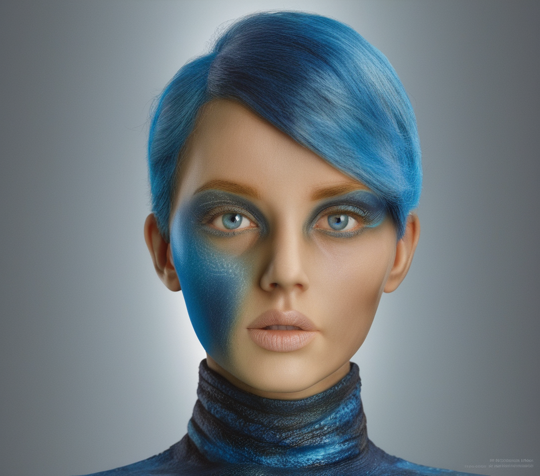James Cameron Avatar blue skin, realistic, HD color photograph