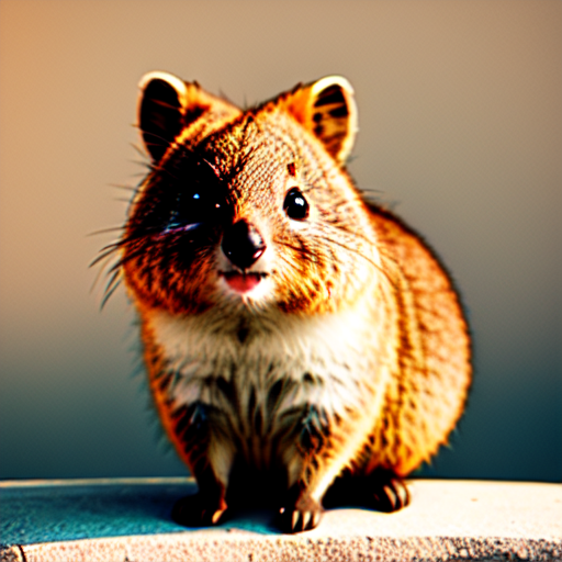 Cute Quokka, centered, 8k, HD with style of