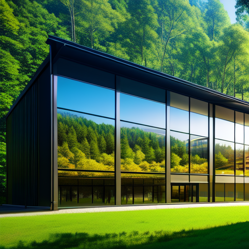 Merging nature and steel buildings, centered, Architecture, 8k, HD with style of