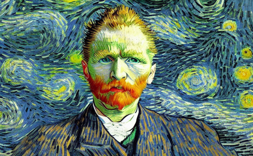 face, painted by Van Gogh