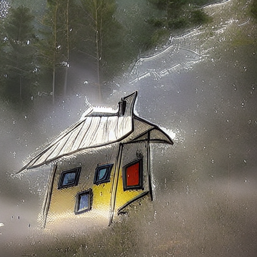 Small house in the forest