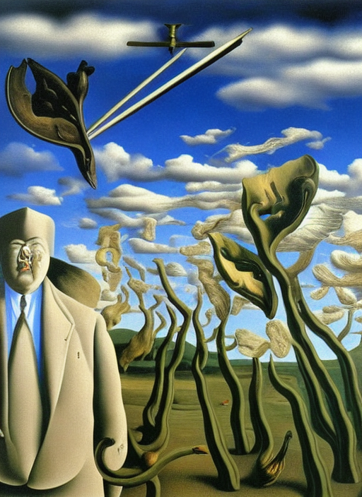 by Salvador Dali by Rene Magritte surrealist
