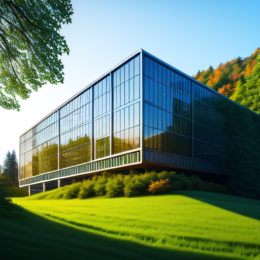 Merging nature and steel buildings, centered, Architecture, 8k, HD with style of