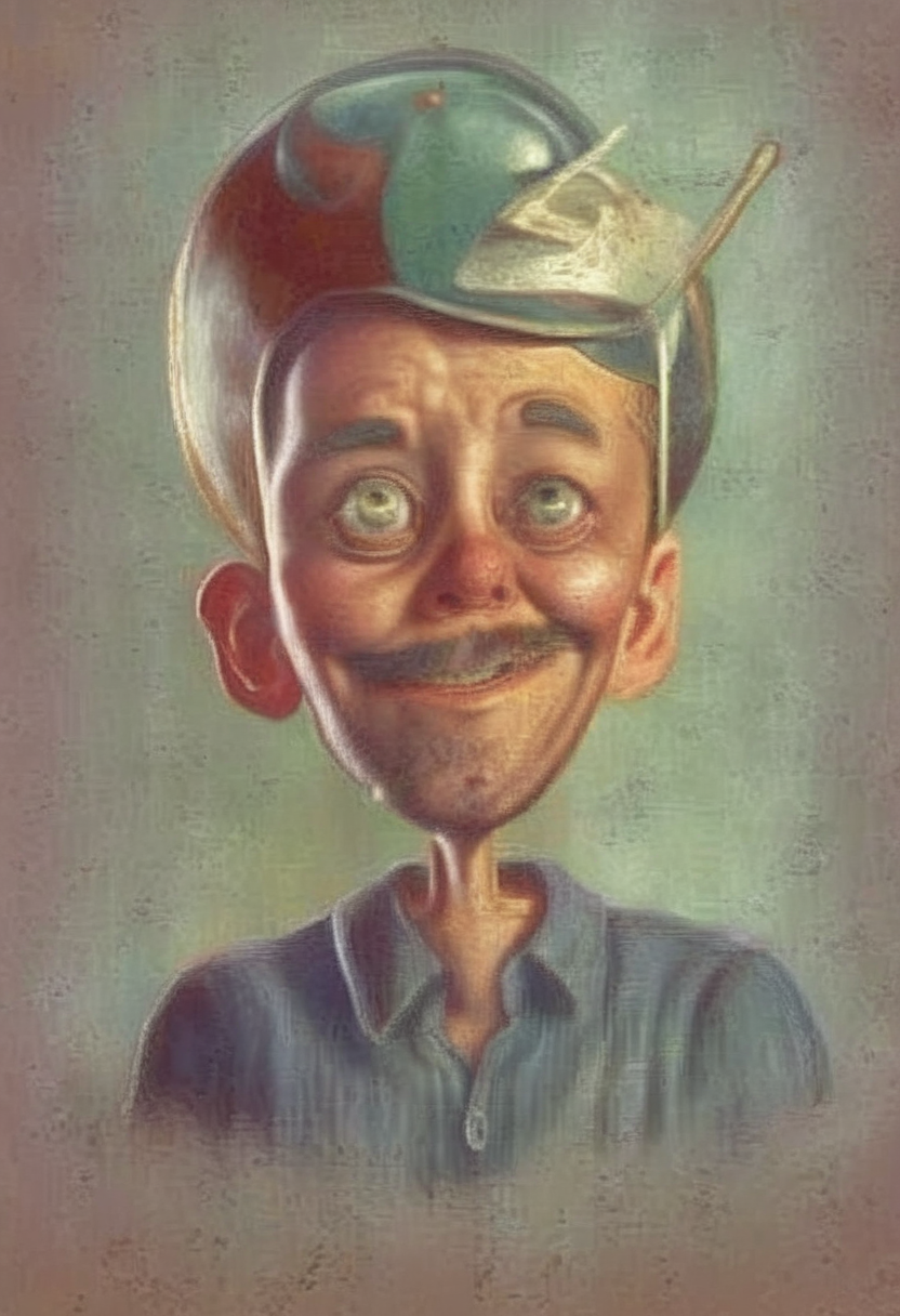 Cartoonish, realistic, HD color photograph