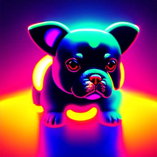 Futuristic puppy, centered, 8k, HD with style of