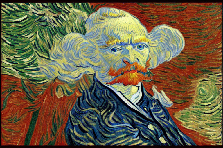 face, painted by Van Gogh