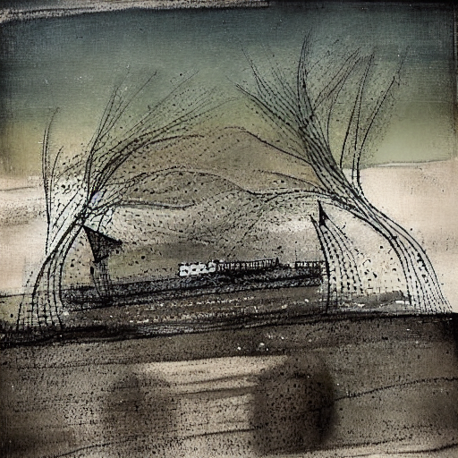 Seaside, two mands shaking hands with each, ship on the sea, they look the ship