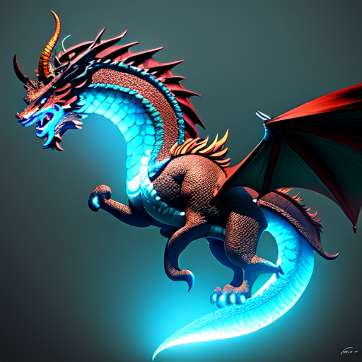 Mythical dragon, centered, Dragon, digital art, trending on artstation, (cgsociety) with style of (Heraldo Ortega)