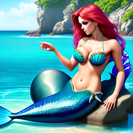 Gorgeous Mermaid, Bikini, Hot, centered, 8k, HD with style of