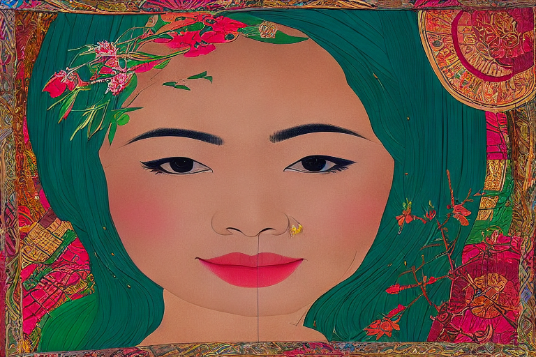 Asian woman, by Van Gog