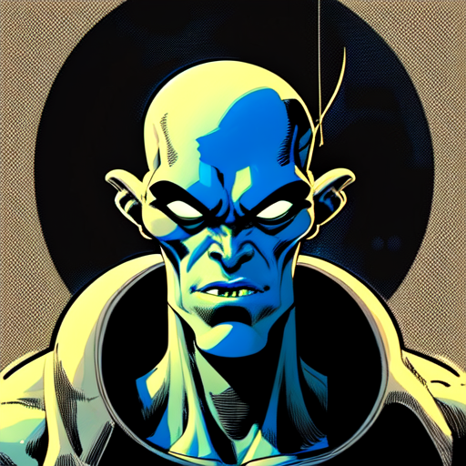 A cool and handsome alien from the center of the universe and also humanoid and has similar appearance to humans, centered, Pablo olivera, smooth lines, graphic novel, comic art, trending on artstation ((Mike Mignola)) with style of (Neal Adams)