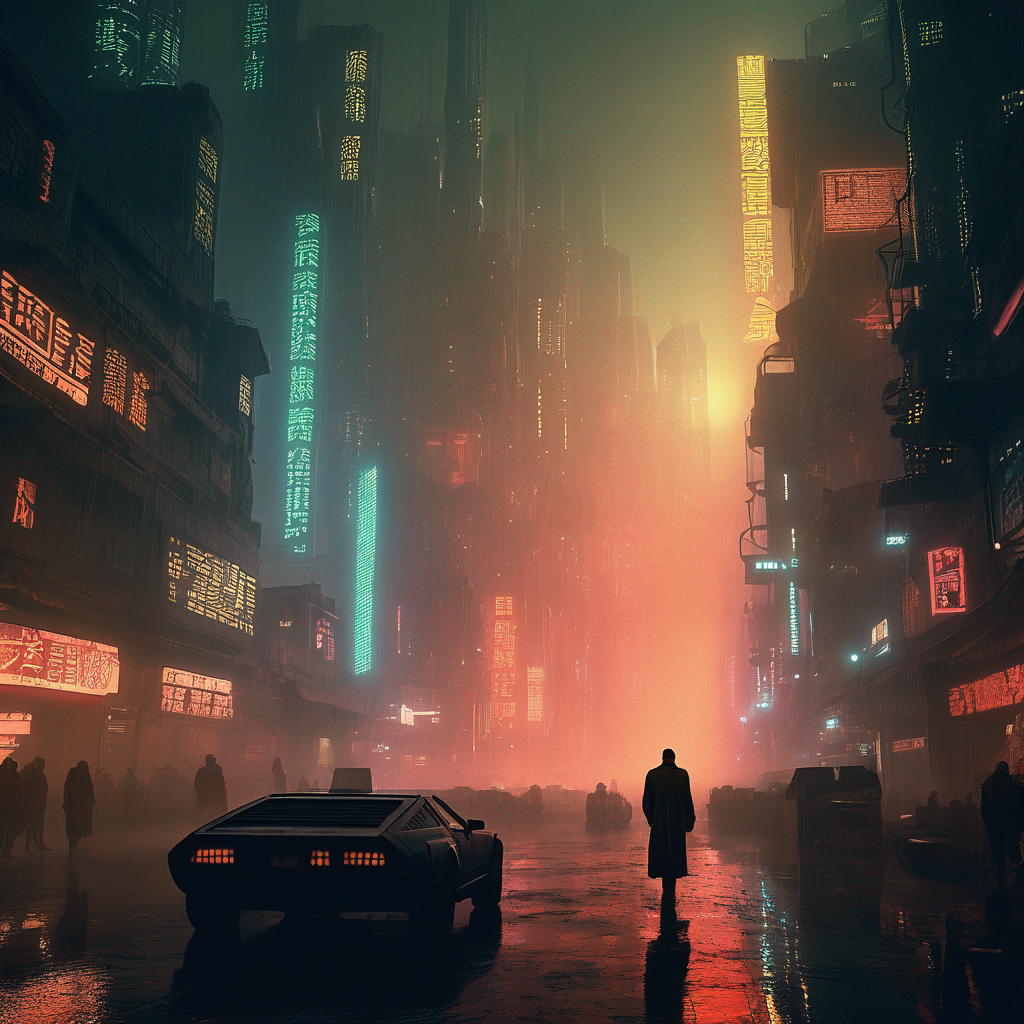 cyberpunk cityscape