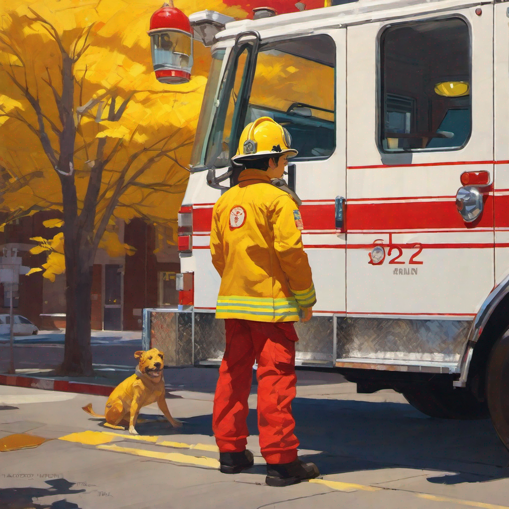 Title: "Little Fire, Big Courage: The Tale of Alex the Brave Firefighter"