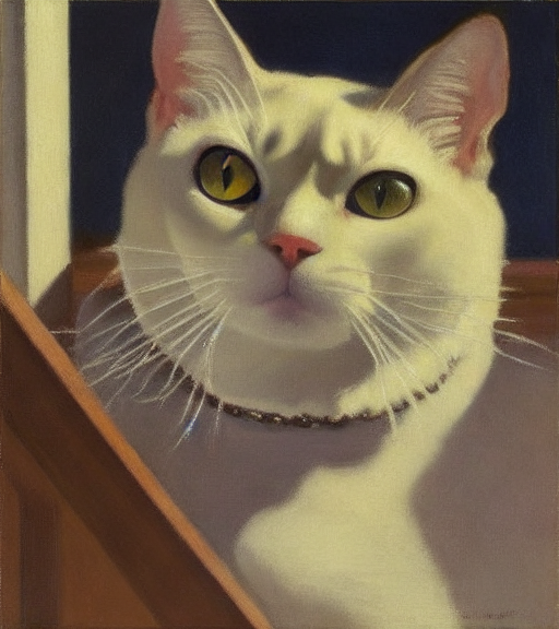 cat by Edward Hopper