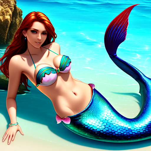 Gorgeous Mermaid, Bikini, Hot, centered, 8k, HD with style of