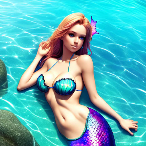 Gorgeous Mermaid, Bikini, Hot, centered, 8k, HD with style of