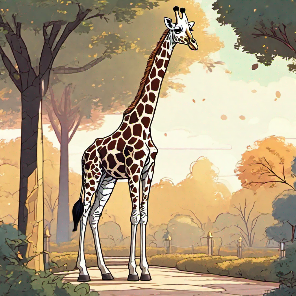 Title: "The Park's Reading Giraffe: A Tall Tale"