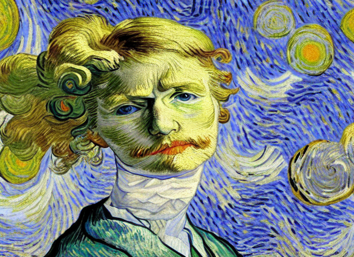 face, painted by Van Gogh