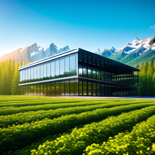 Merging nature and steel buildings, centered, Architecture, 8k, HD with style of