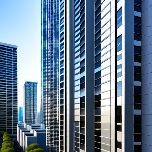 Ultra modern buildings, centered, Architecture, 8k, HD with style of