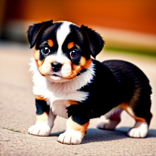 The cutest puppy of all time, centered, award winning on shutterstock, canon eos 5D, 32k with style of (Henri Cartier-Bresson)