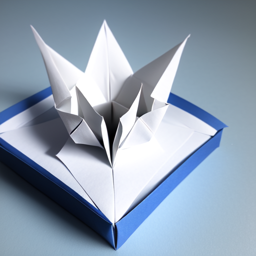 Paper boat origami, centered, (((Paper Art))), (((origami))), 8k, HD with style of