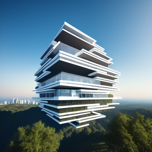 Gravity-defying architecture, centered, Architecture, 8k, HD with style of