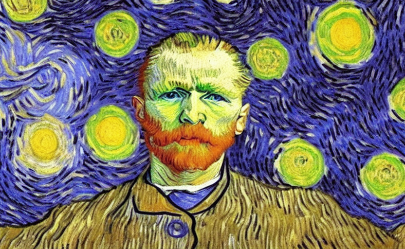 face, painted by Van Gogh