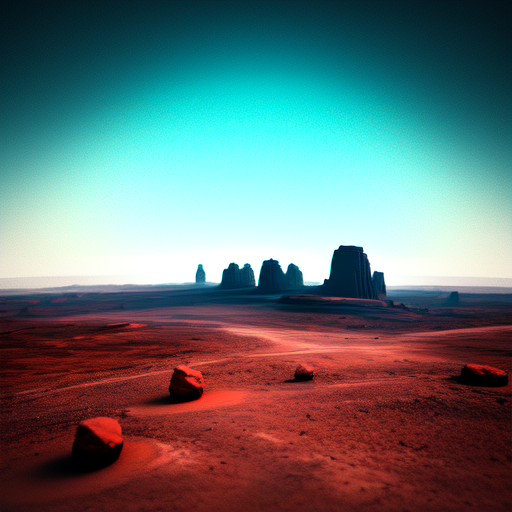 Desolation landscape, centered, 3d, octane render, high quality, 4k with style of