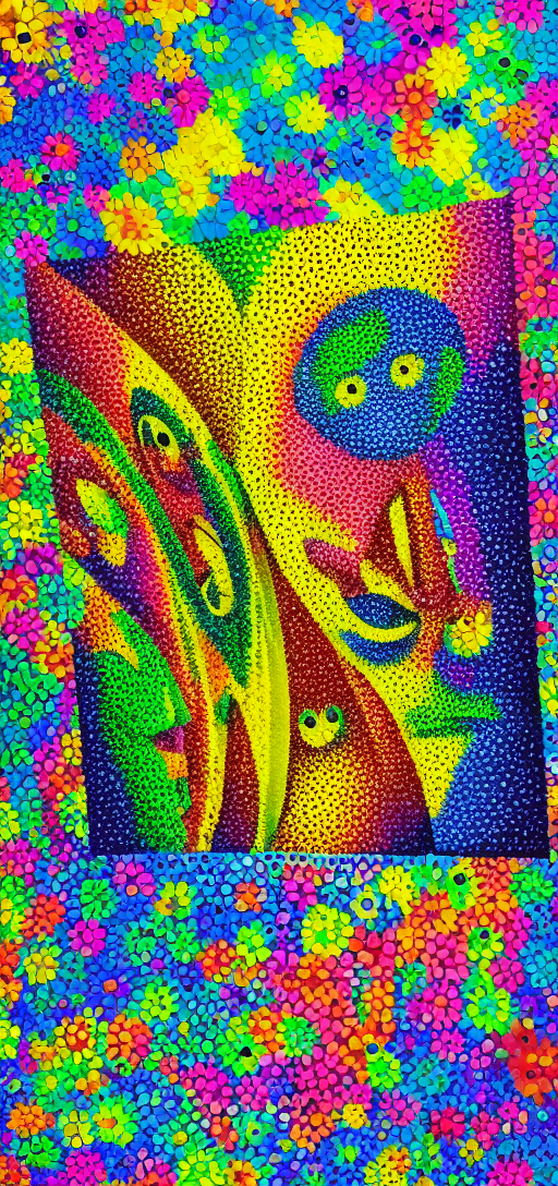 Smiley face Pointilism