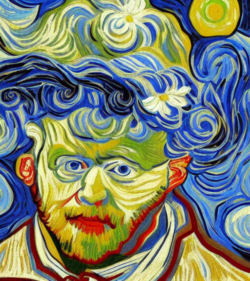 face by Van Gogh