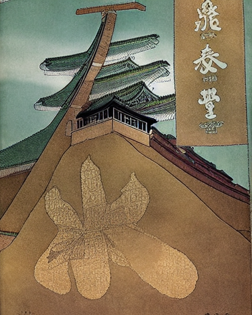 Japanese castle, by Frank Lloyd Wright