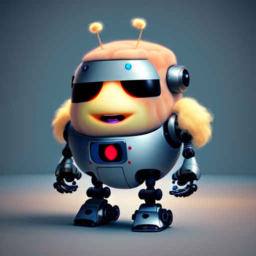 potato head robot, cute and adorable, long fuzzy fur, Pixar render, unreal engine cinematic smooth, intricate detail, cinematic, 8k, HD with style of