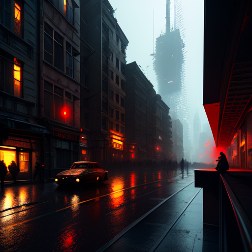 A sniper in a city full of distraction, centered, (works by Jan Urschel, Michal Karcz), dark sci-fi, trending on artstation with style of (Sparth)