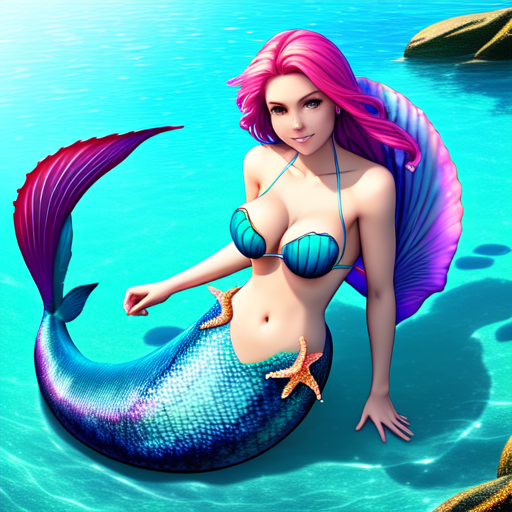 Gorgeous Mermaid, Bikini, centered, 8k, HD with style of