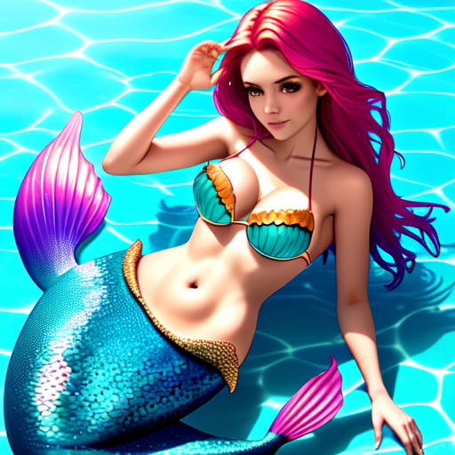 Gorgeous Mermaid, Bikini, Hot, centered, 8k, HD with style of