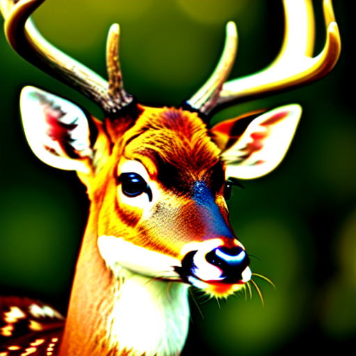 Cute deer, centered, award winning on shutterstock, canon eos 5D, 32k with style of (Henri Cartier-Bresson)