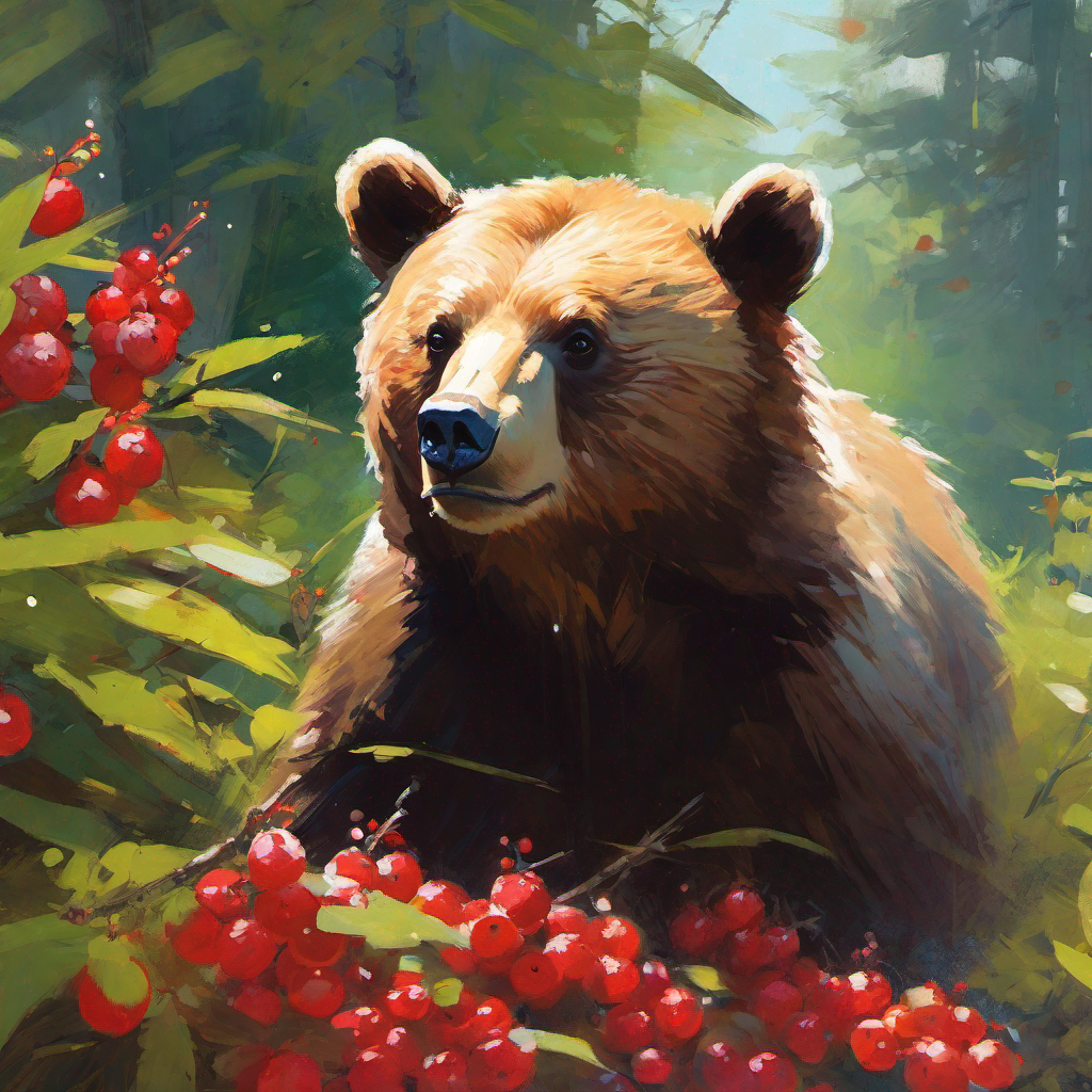 Title: "A Beary Magical Tale: When a Bear Finds His Power Berries!"