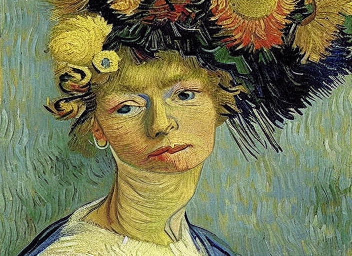 face, painted by Van Gogh